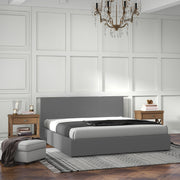 Milano Luxury Gas Lift Bed Frame Base And Headboard With Storage