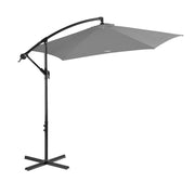 Milano Outdoor 3 Metre Cantilever Umbrella UV Sunshade Garden Patio Deck