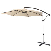 Milano Outdoor 3 Metre Cantilever Umbrella UV Sunshade Garden Patio Deck