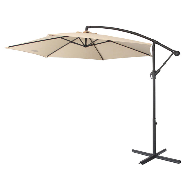 Milano Outdoor 3 Metre Cantilever Umbrella UV Sunshade Garden Patio Deck