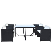 Arcadia Furniture Outdoor Dining Table Set Rattan Table Chairs Garden