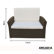 Arcadia Furniture Outdoor Sofa Lounge Set Wicker Rattan Garden