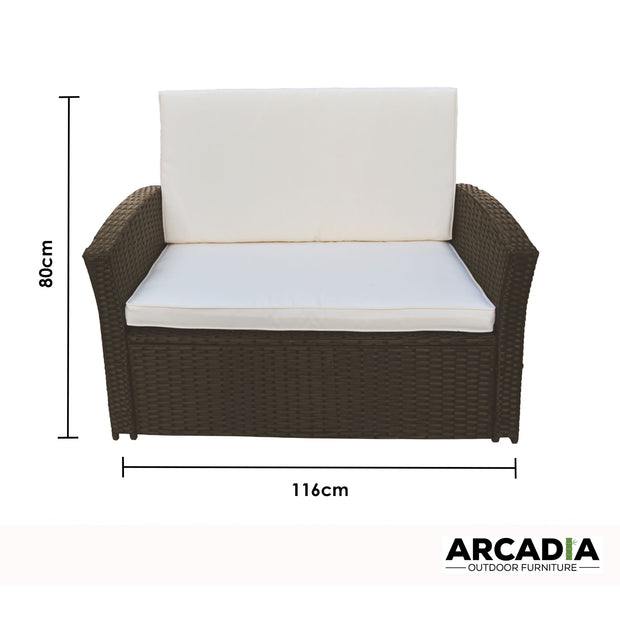 Arcadia Furniture Outdoor Sofa Lounge Set Wicker Rattan Garden