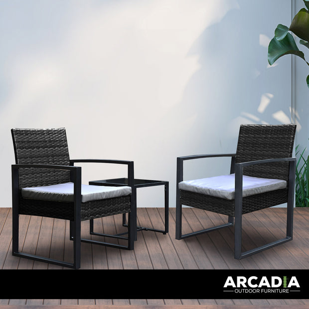 Arcadia Furniture Outdoor Wicker Rattan Patio Set Garden Patio Home