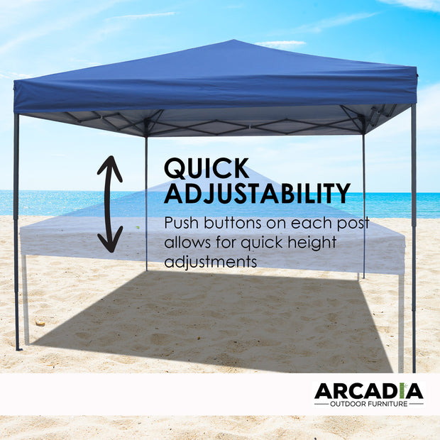 Arcadia Furniture Gazebo 3 x 3 Metre Canopy Portable Pop Up Outdoor Beach