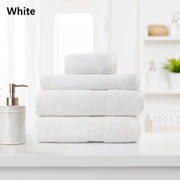 Royal Comfort 4 Piece Cotton Bamboo Towel Set 450GSM Luxurious Absorbent Plush