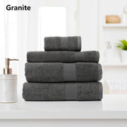 Royal Comfort 4 Piece Cotton Bamboo Towel Set 450GSM Luxurious Absorbent Plush