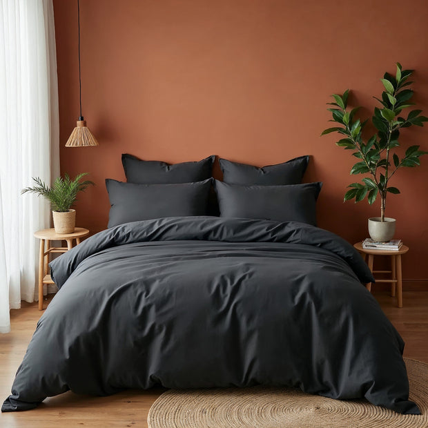 Balmain 1000 Thread Count Hotel Grade Bamboo Cotton Quilt Cover Pillowcases Set