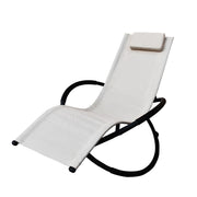 Arcadia Furniture Zero Gravity Portable Foldable Rocking Chair Recliner Lounge