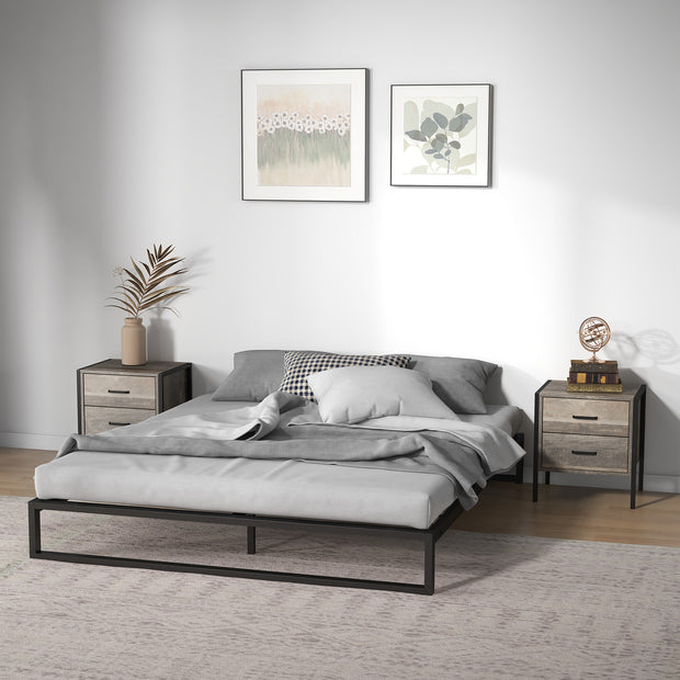 Milano Decor Florence Metal Bed Frame Mattress Base Platform Modern