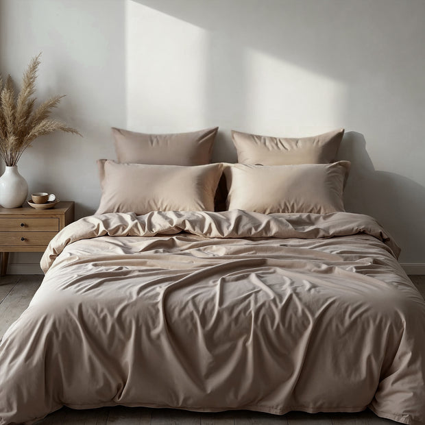 Royal Comfort 4 Piece 1500TC Sheet Set And Goose Feather Down Pillows 2 Pack Set