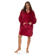 Royal Comfort Snug Hoodie Nightwear Super Soft Reversible Fleece 750GSM