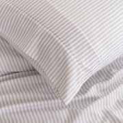 Royal Comfort Stripes Linen Blend Sheet Set Bedding Luxury Breathable Ultra Soft