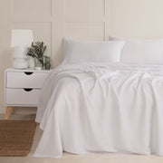 Royal Comfort Stripes Linen Blend Sheet Set Bedding Luxury Breathable Ultra Soft