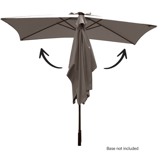 Arcadia Furniture Umbrella 3 Metre Umbrella with Solar LED Lights Garden Yard