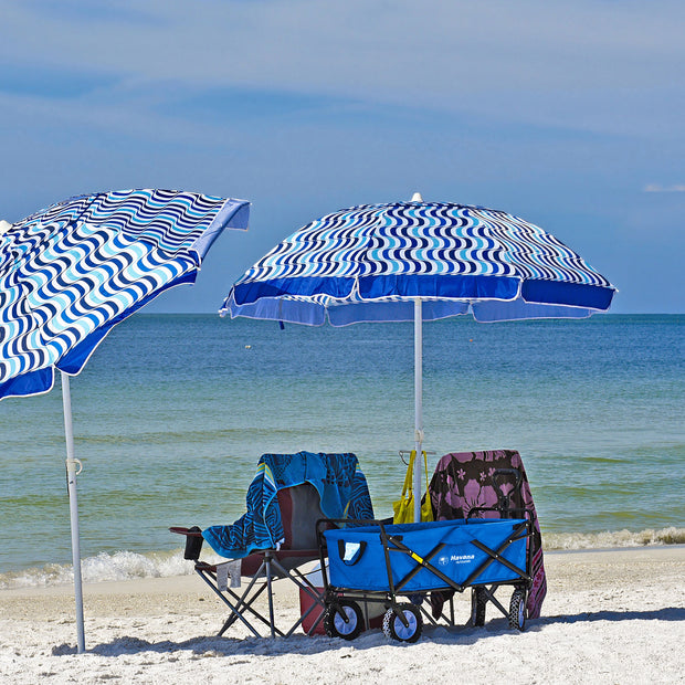 Havana Outdoors Collapsible Beach Trolley Garden Cart Foldable Picnic