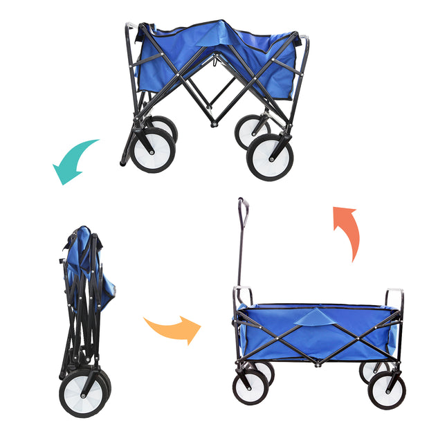 Havana Outdoors Collapsible Beach Trolley Garden Cart Foldable Picnic