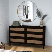 Casa Decor Tulum Rattan 6 Chest of Drawers Cabinet Bedroom Storage Tallboy