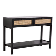 Casa Decor Tulum Rattan Console Table Entry Table Storage Hallway Wood