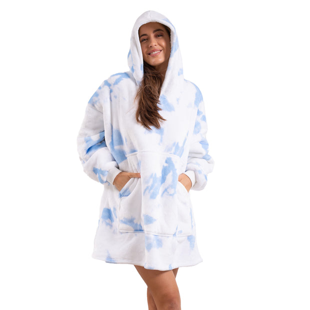 Royal Comfort Snug Hoodie Nightwear Super Soft Reversible Fleece 750GSM