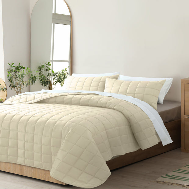 Royal Comfort Coverlet Set Bedspread Soft Touch Easy Care Breathable 3 Piece Set