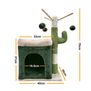 4Paws Cat Tree Scratching Post House Furniture Bed Cactus Play