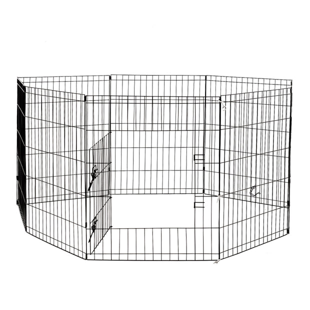 4Paws 8 Panel Playpen Puppy Exercise Fence Cage Enclosure Pets