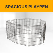 4Paws 8 Panel Playpen Puppy Exercise Fence Cage Enclosure Pets