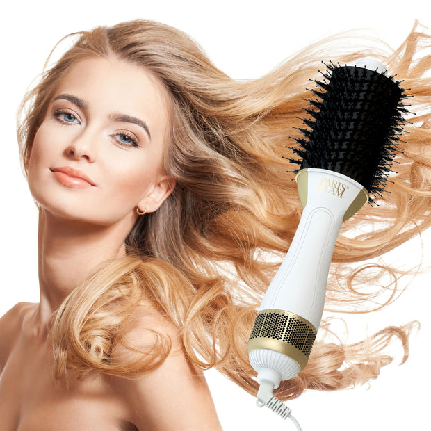 Paris Glam Blow Dry Barrel Brush 2-In-1 Swivel Professional Lightweight