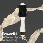 Paris Glam Blow Dry Barrel Brush 2-In-1 Swivel Professional Lightweight