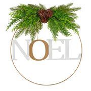 Santa's Helper Noel Christmas Wreath Charming Seasonal Touch 50CM