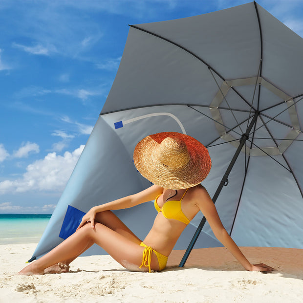 Beach umbrella with sides online