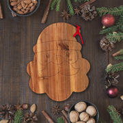 Bread and Butter Santa Face Cheese Board - - 4 Piece Set