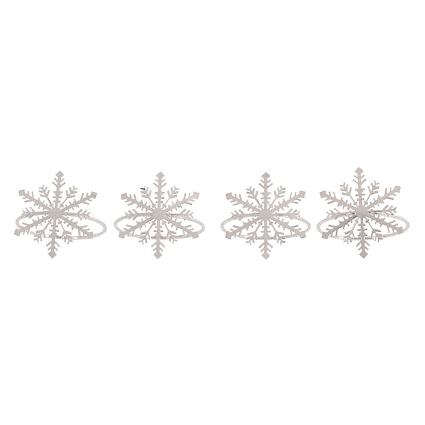 Bread and Butter Napkin Rings - Snowflake 4 Pack