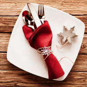 Bread and Butter Napkin Rings - Snowflake 4 Pack