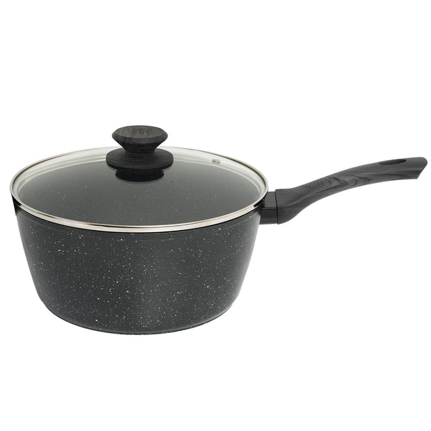 Stone Chef Forged Saucepan With Lid Cookware Kitchen Grey Handle