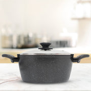 Stone Chef Forged Casserole With Lid Cookware Kitchen Grey Handle