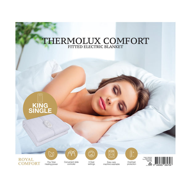 Royal Comfort Thermolux Comfort Electric Blanket Fully Fitted Washable