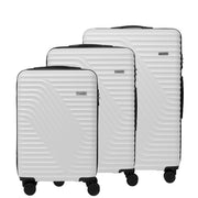 Milano Atlantis Luggage 3 Piece Set TSA Lock Luxury Hard Case Travel Suitcase