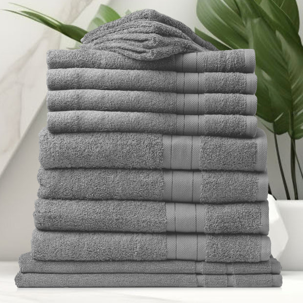 Royal Comfort 14 Piece Towel Set Mirage 100% Cotton Luxury Plush