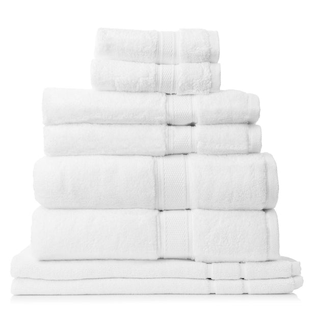 Royal Comfort Towel Set 8 Piece 100% Cotton Zero Twist Luxury Plush