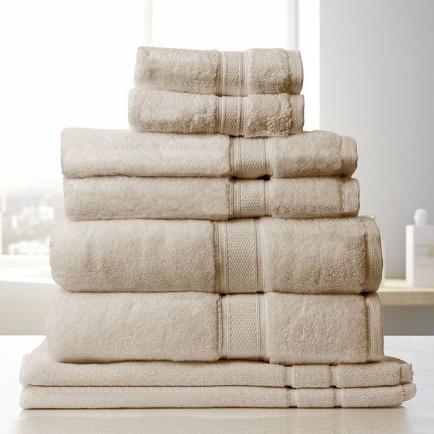 Royal Comfort Towel Set 8 Piece 100% Cotton Zero Twist Luxury Plush