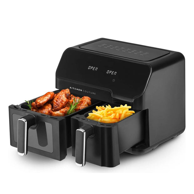 Kitchen Couture 10 Litre Flex View Air Fryer Air Crisp Dual Cooking Zones