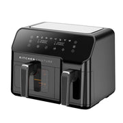 Kitchen Couture 10 Litre Flex View Air Fryer Air Crisp Dual Cooking Zones