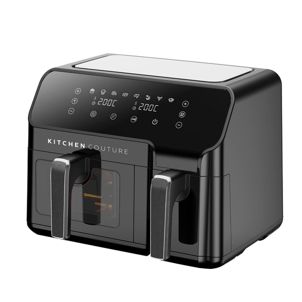 Kitchen Couture 10 Litre Flex View Air Fryer Air Crisp Dual Cooking Zones