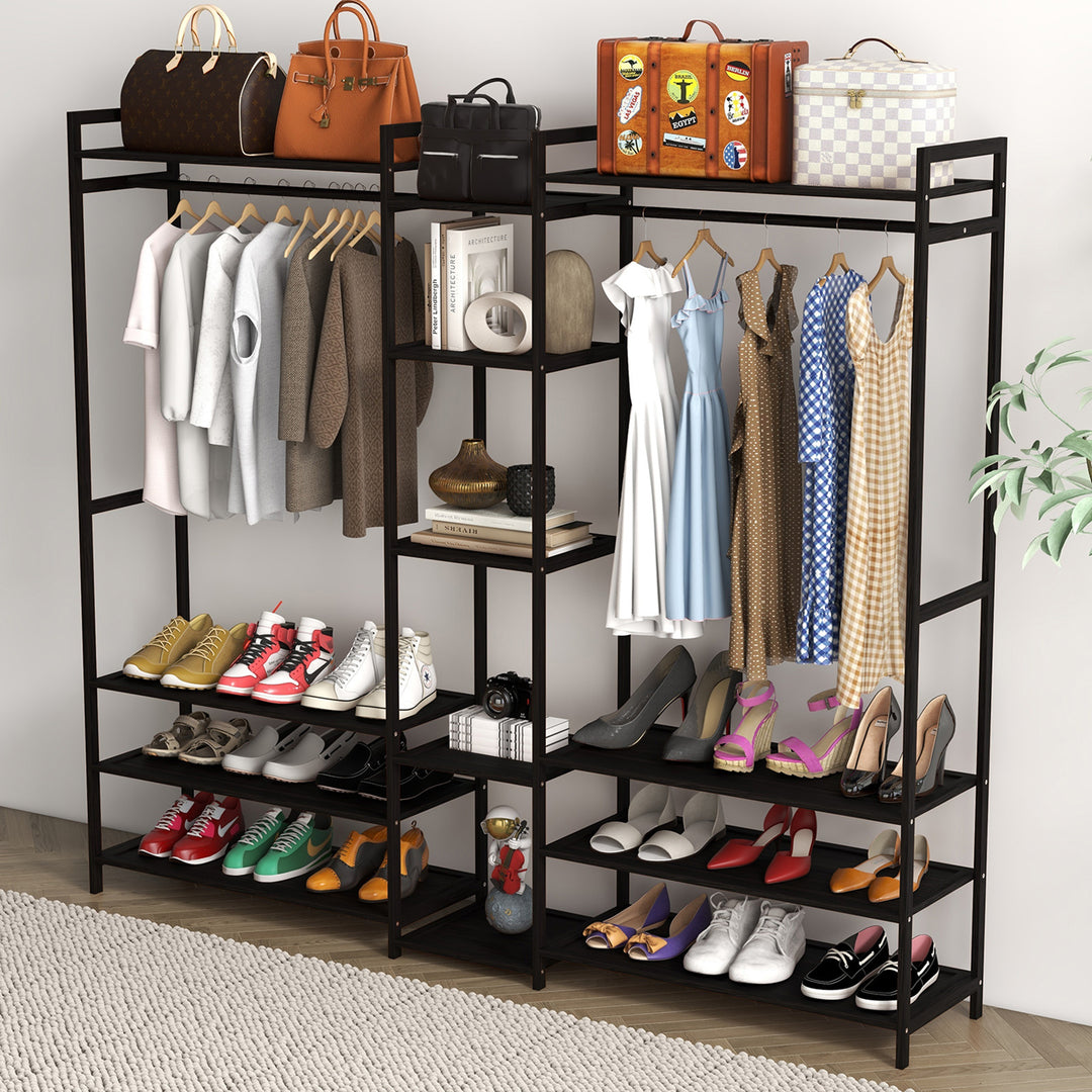 Milano Home Black Slim Plastic Hangers - Pack Of 10, Space-Saving For Closet, Dorm, Trousers & Kids Clothes