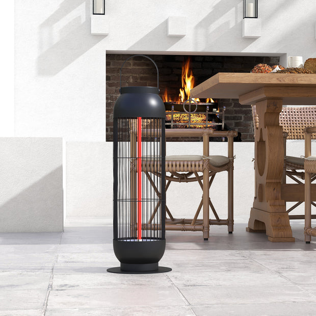 Havana Outdoors Portaheat 1000 Electric Heater Patio Stainless Steel Black