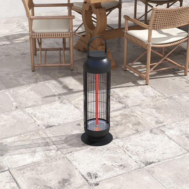 Havana Outdoors Portaheat 1000 Electric Heater Patio Stainless Steel Black