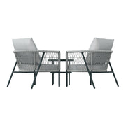 Arcadia Furniture Reims 3 Piece Patio Outdoor Weather Resistant Set Grey