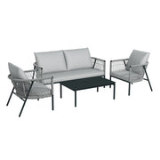 Arcadia Furniture 4 Piece Reims Ensemble Set Stylish Comfortable Durable Grey